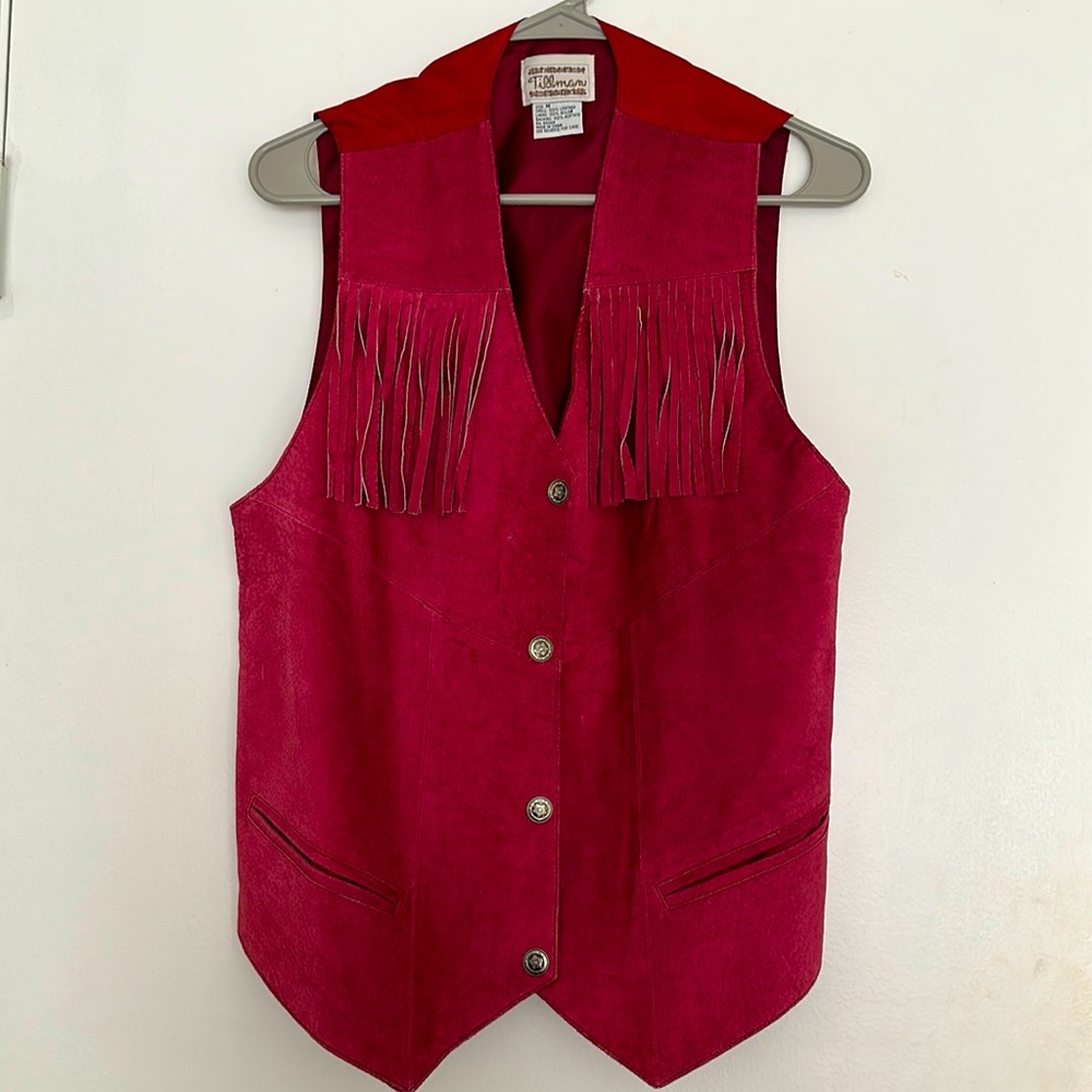 Vintage Tillman suede vest with fringe